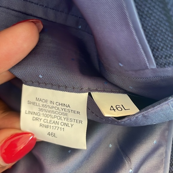 Alan Flusser Navy Plaid Blazer - Picture 4 of 5